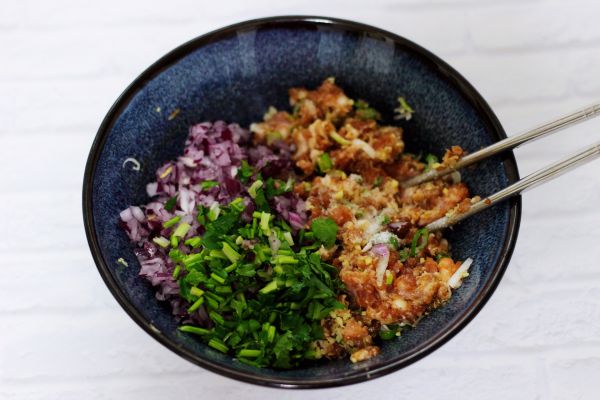 洋葱猪肉香菜发面馅饼