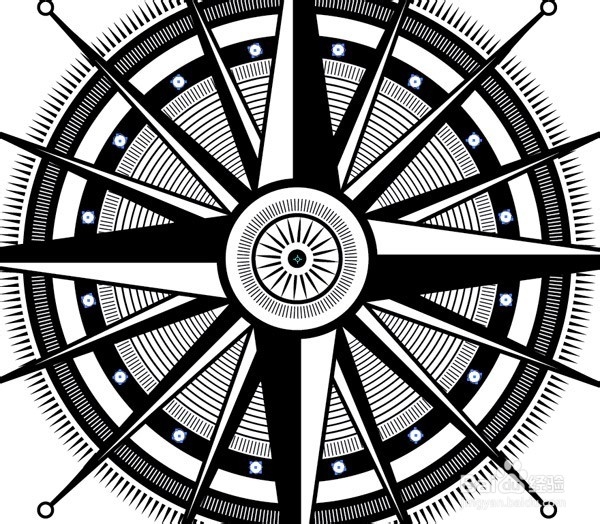 怎么用Illustrator设计一个华丽的罗盘