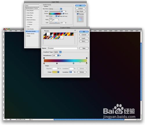 制作渐变色彩圆圈壁纸的PS技巧