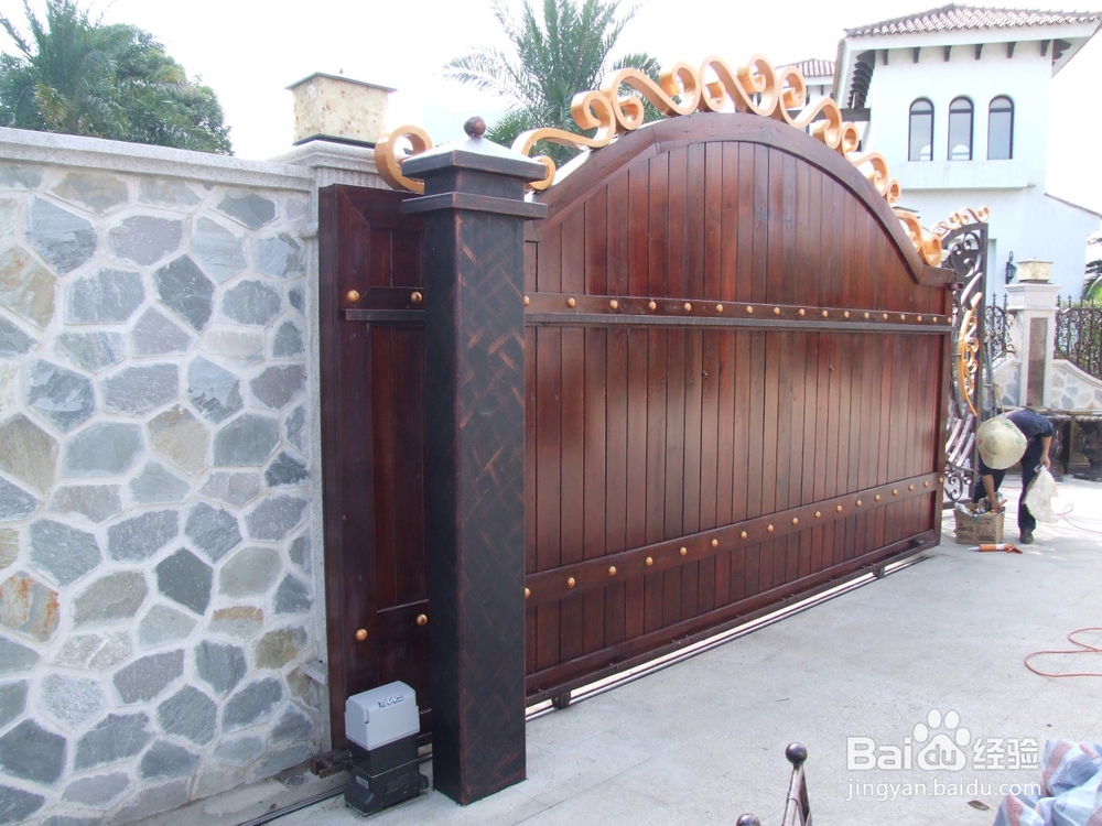 别墅花园铁艺大门定制