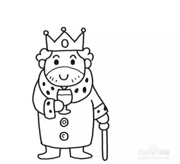 画国王和王后的儿童卡通简笔画教程