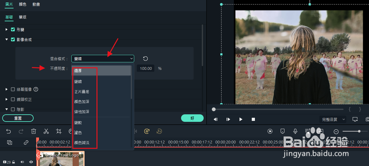 Filmora11合成视频和图像
