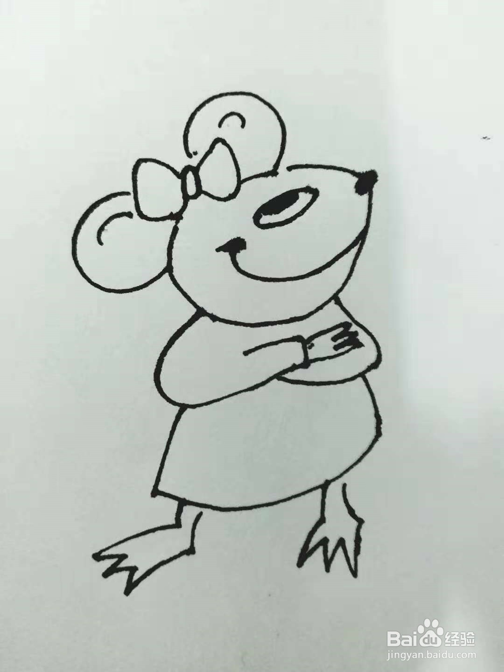 卡通老鼠的简笔画法《一》