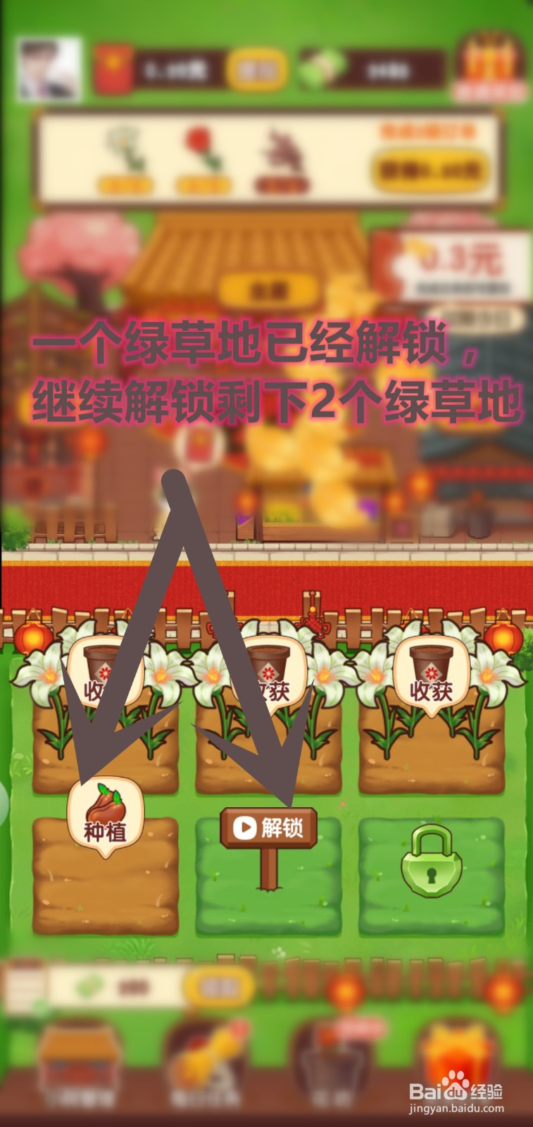 奶奶的小花圃游戏怎么解锁绿草地