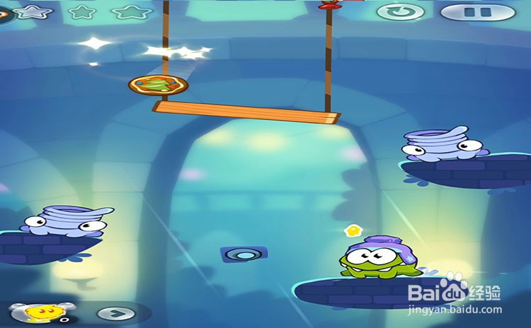 手机游戏割绳子2关卡4-9三星攻略