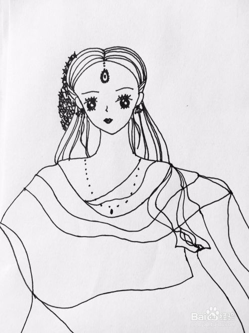 茉莉漫画之印度风少女 百度经验 茉莉漫画之印度风少女 百度经验
