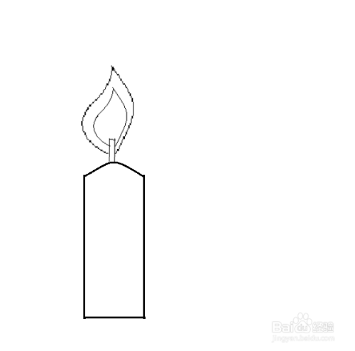 燃烧的蜡烛简笔画