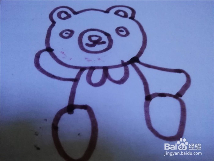 怎么样用简笔画画小熊