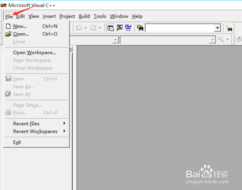 visual c++6.0怎样新建一个项目