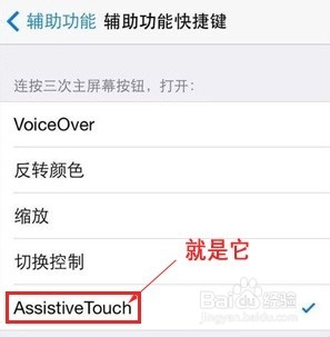 如何关闭iPhone屏幕上的小圆点
