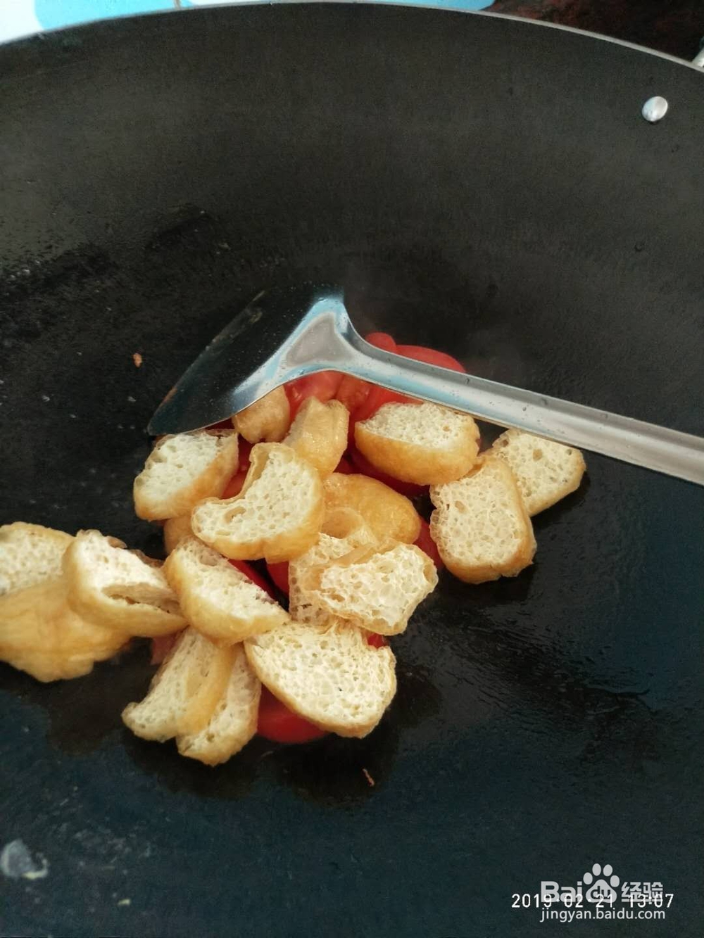 番茄鸡蛋焖油豆腐