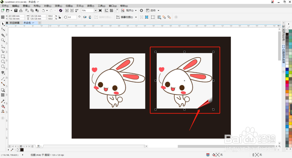 CDR教程:如何把图片调整为卷页效果了?