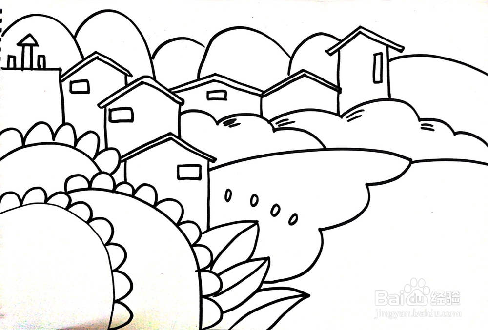 如何画出一幅美丽的田园风景画