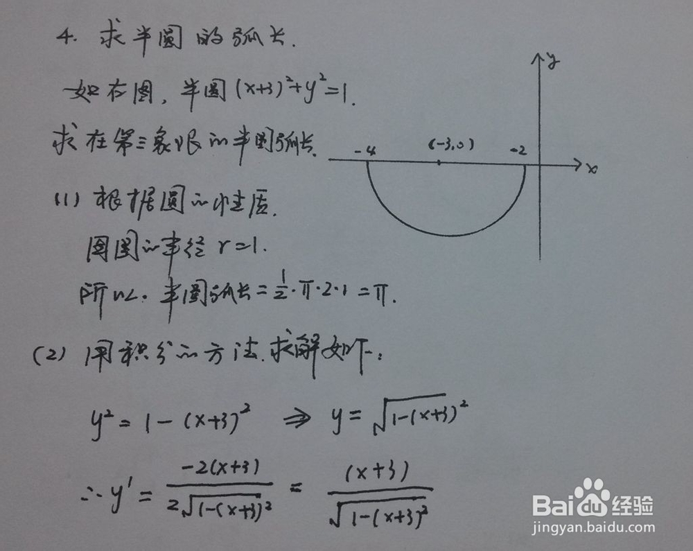 积分求圆周长的方法