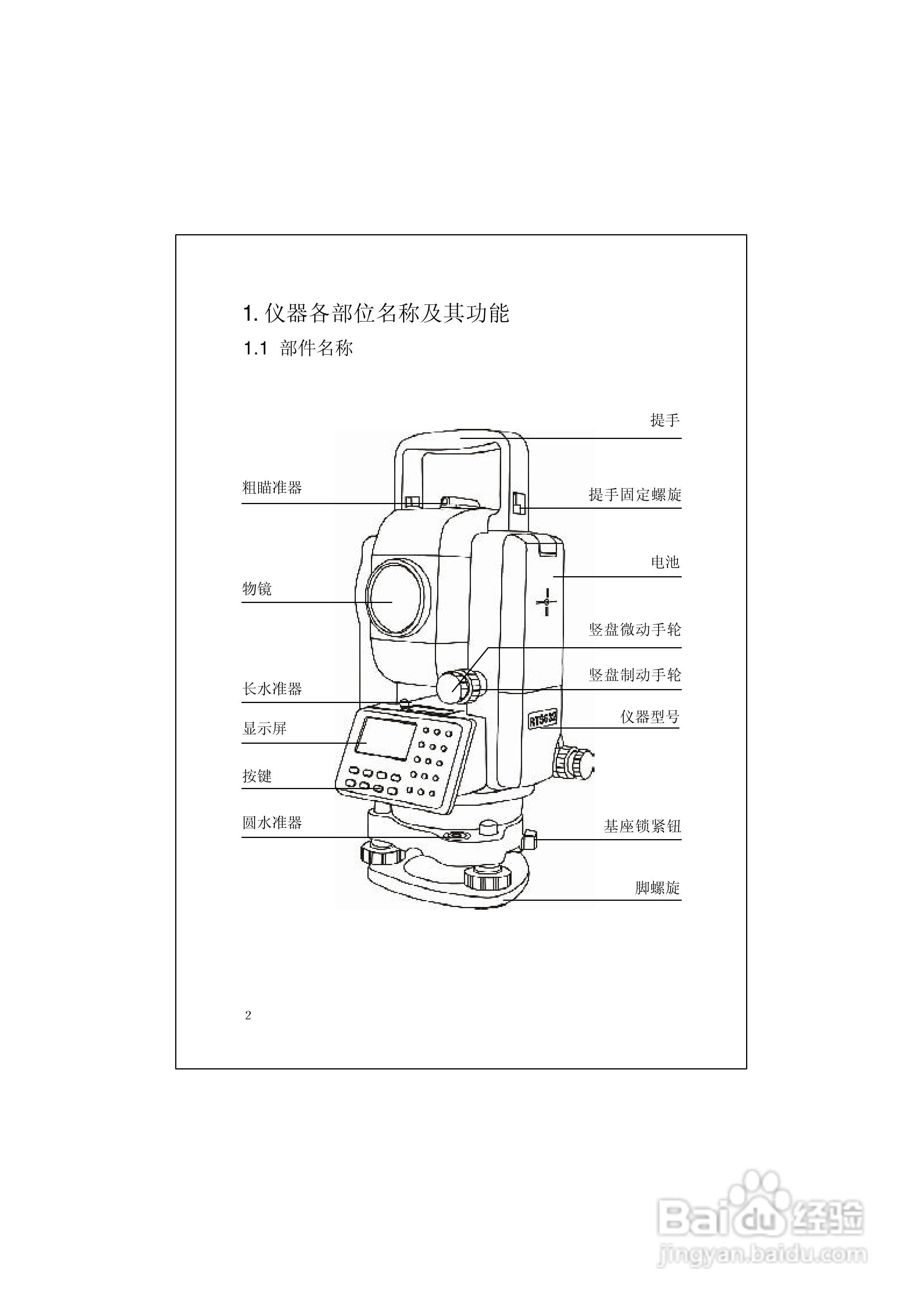 RTS600系列电子全站仪使用说明书:[2]