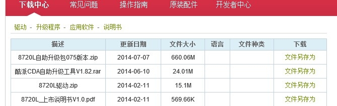 酷派8720L刷回官方版本