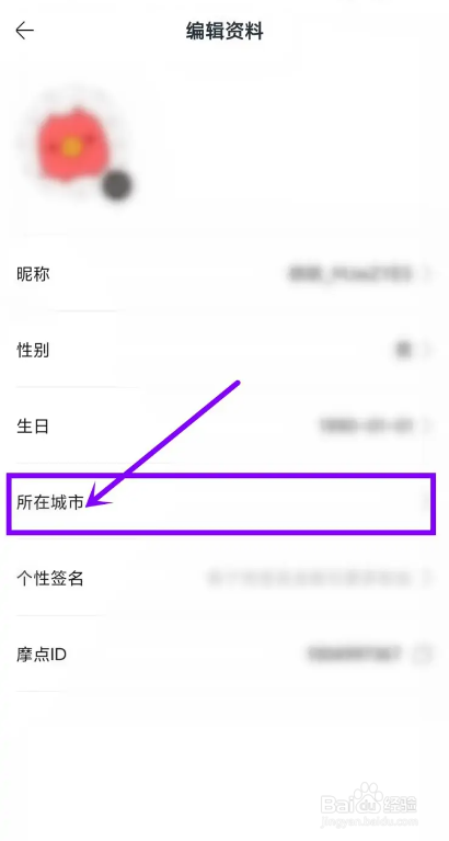 如何使用摩点APP设置所在城市？