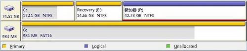怎样在vista和win7下对磁盘进行无损分区