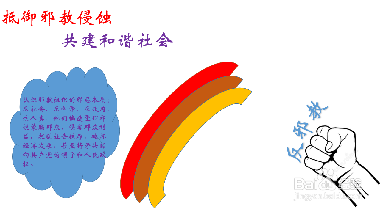 抵御邪教侵蚀,共建和谐社会手抄报