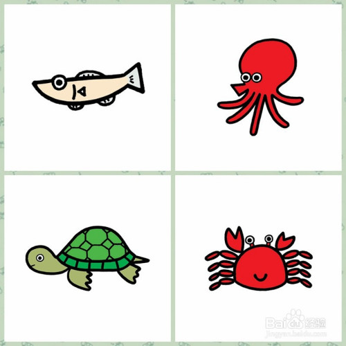 【简笔画】昆虫,鸟类,鱼类的画法