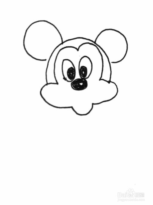 简笔画米老鼠绘画教程-百度经验
