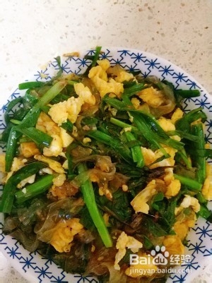 韭菜鸡蛋炒粉丝