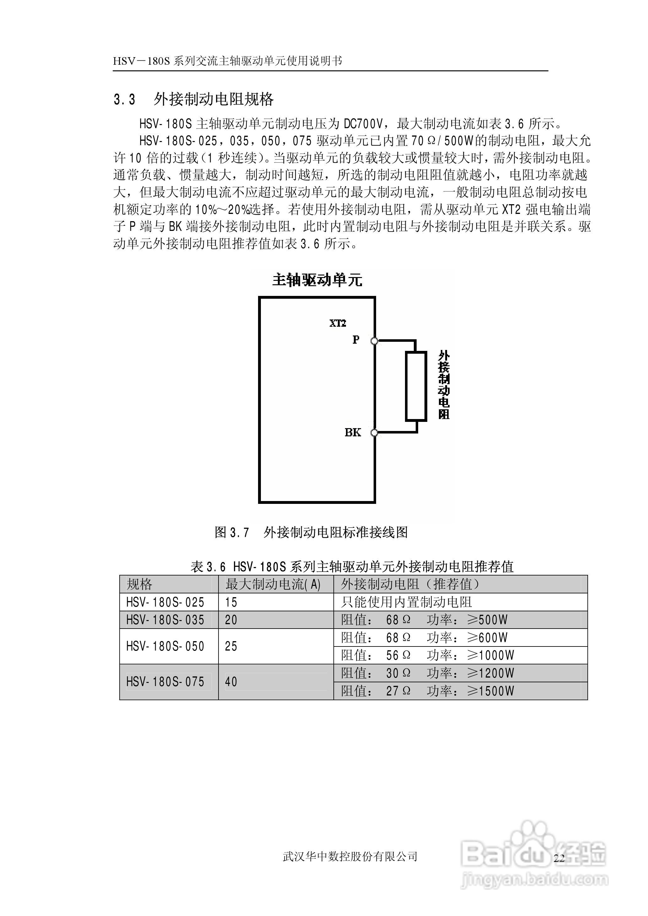 武汉华中数控HSV-180S系列交流主轴驱动单元使用说明书:[3]