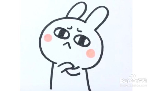 生气的兔子简笔画怎么画