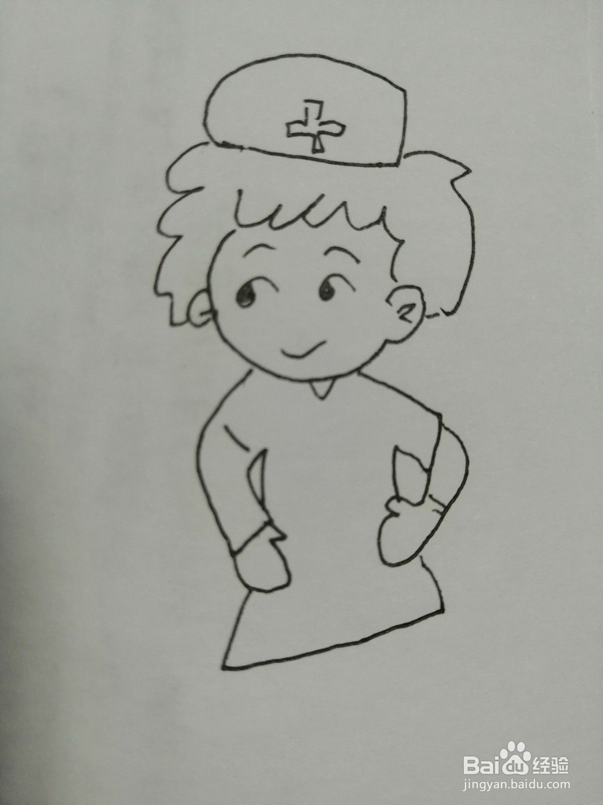 简笔画小护士怎么画