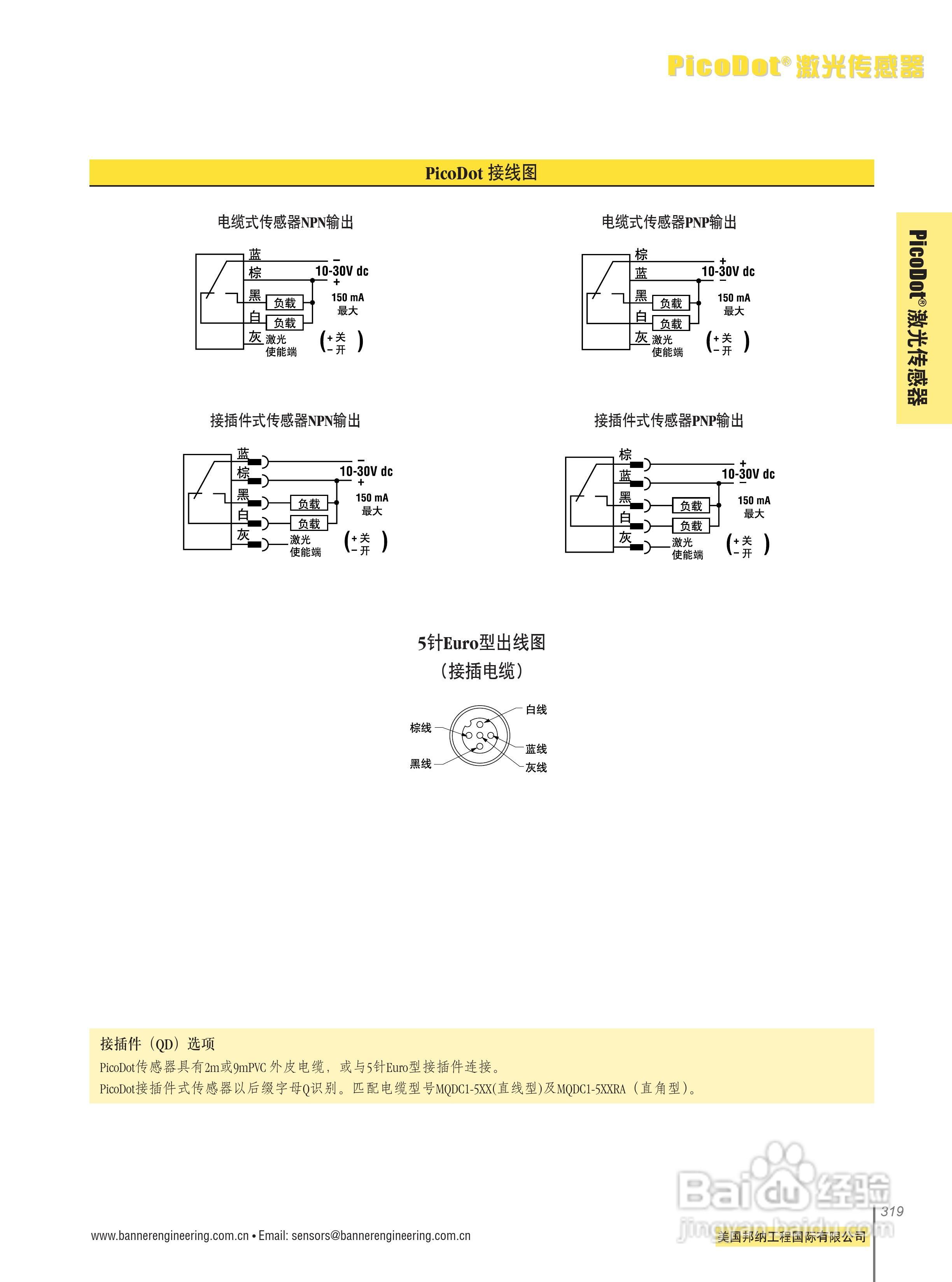 Banner M126E1LD型激光传感器说明书:[2]
