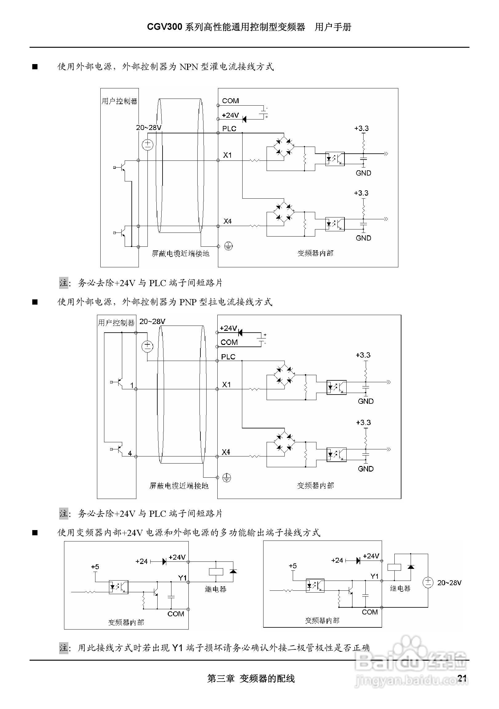 启功CGV300/450-4通用控制型变频器用户手册:[3]