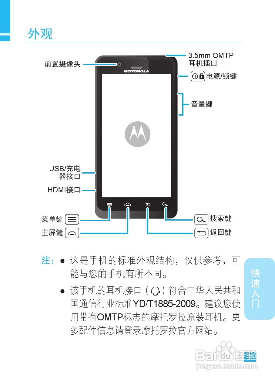 摩托罗拉XT928手机使用说明书:[1]
