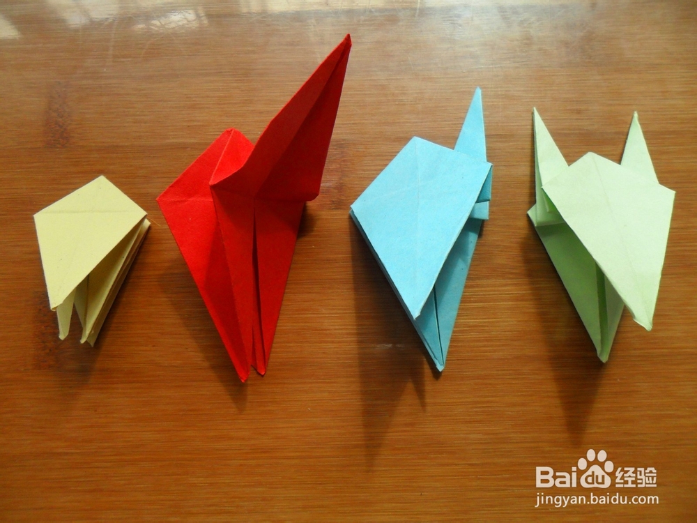 五彩缤纷千纸鹤的两种简单折法