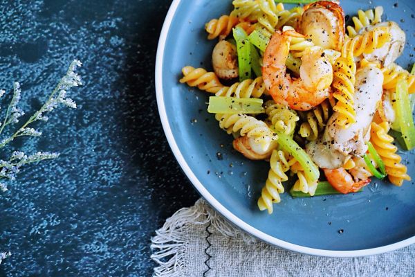 海鲜螺旋五彩意面