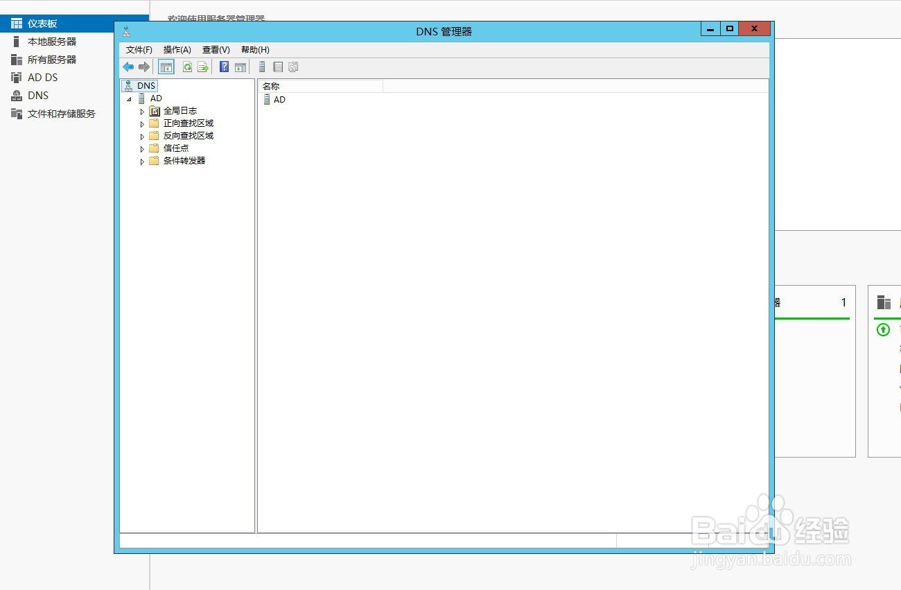 在DNS管理器中删除DNS目录后怎么打开？