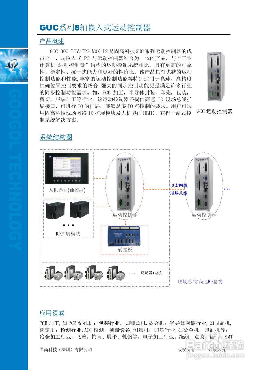 Googol-固高C系列8轴嵌入式运动控制器说明书
