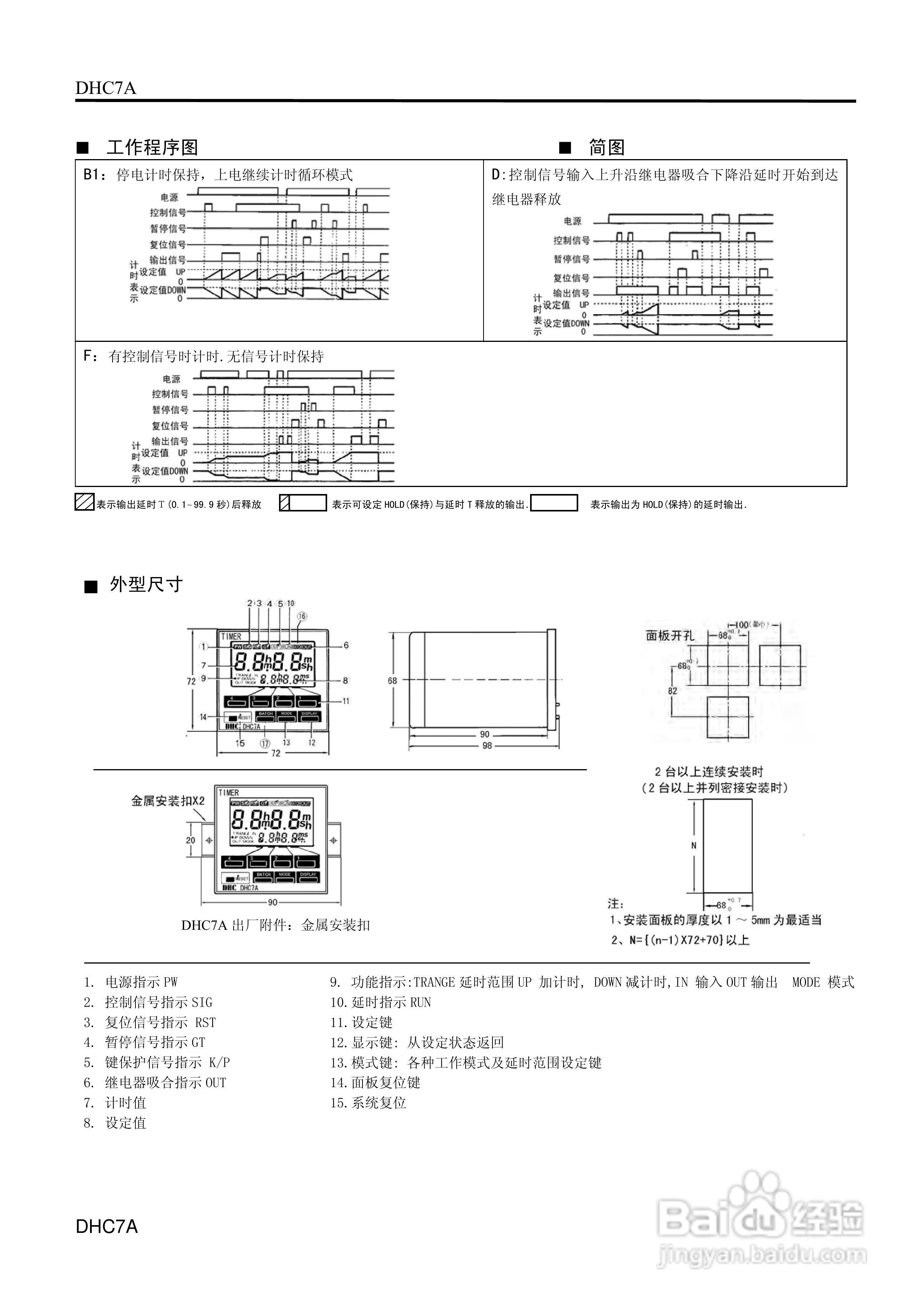 温州大华DHC7A系列数字式时间继电器说明书