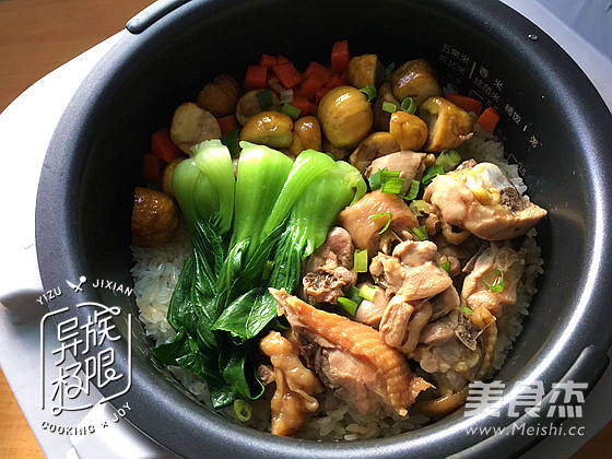 板栗鸡腿饭的做法