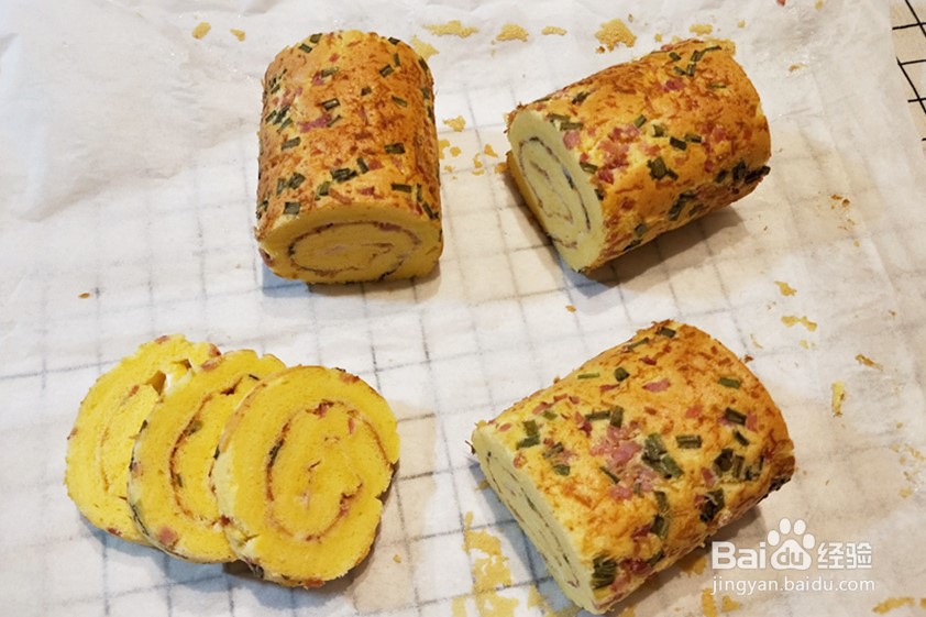 带你做葱香肉松蛋糕卷