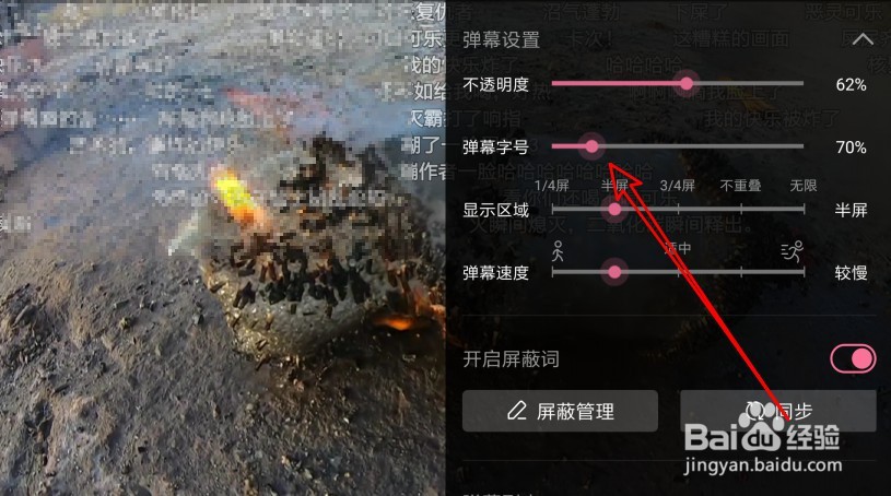 哔哩哔哩如何修改弹幕的文字大小