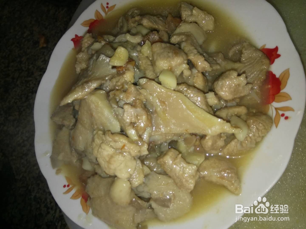 瘦肉五花炒平菇 反正就是下饭