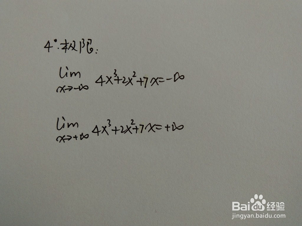 如何画函数y=4x^3+2x^2+7x的图像