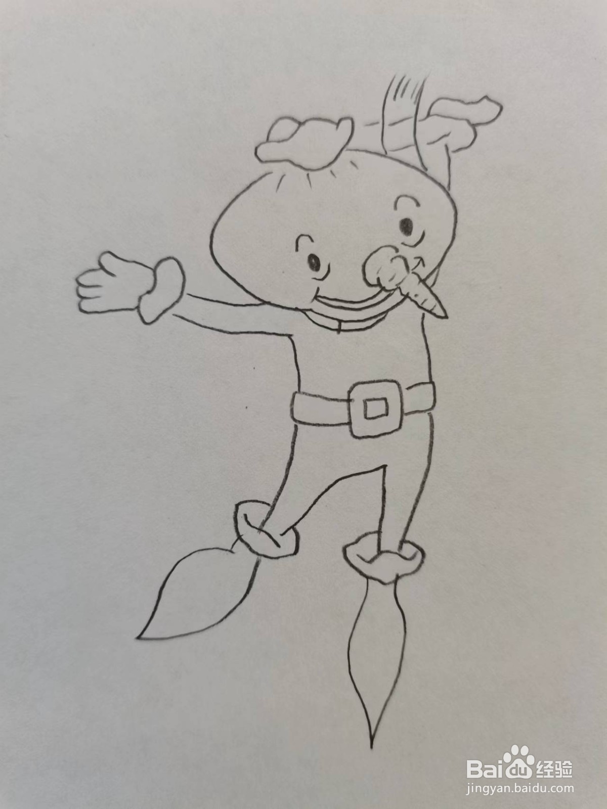 铅笔画动画人物萝卜头