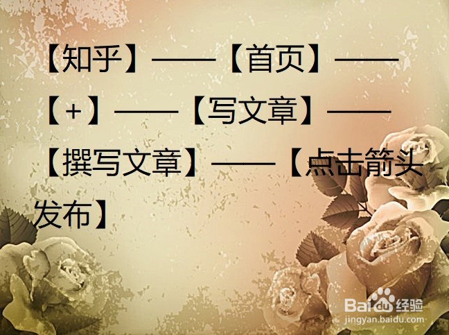 知乎怎么发布文章？