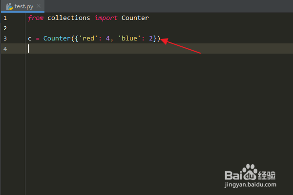 Python:怎么返回Counter对象指定元素的计数