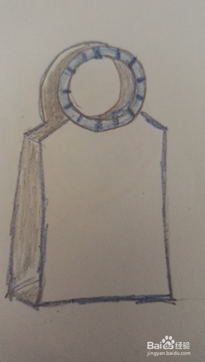 彩色简笔画手提袋的画法