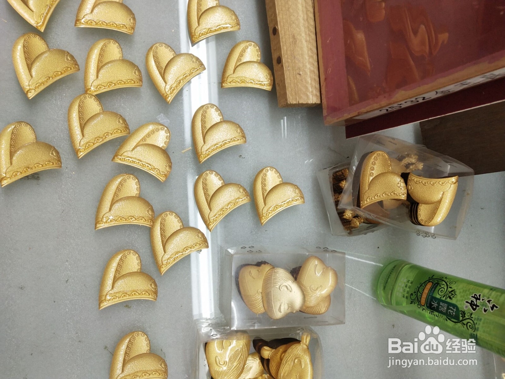 结婚婚庆礼物金石良缘立体金箔画装饰画工艺制作