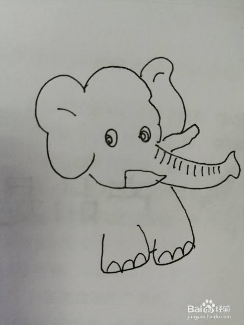 可爱的小象怎么画