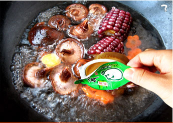 红蘑虾皮玉米汤