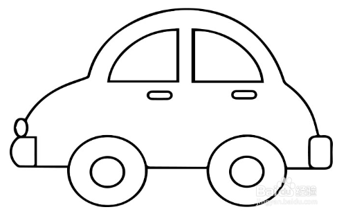 甲壳虫汽车简笔画